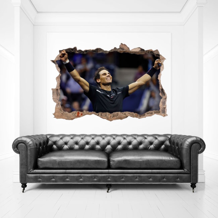 Vinilos agujero 3d tenis victoria rafa nadal