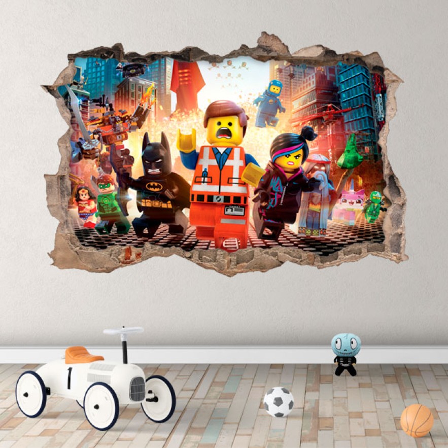 Vinilos agujero 3d the lego