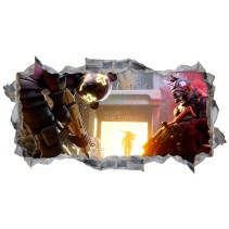 Vinilos agujero 3d pelea videojuego fortnite