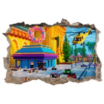 Vinilos pared 3d videojuego minecraft