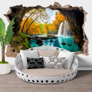 Vinilos agujero 3d cascadas heo suwat tailandia