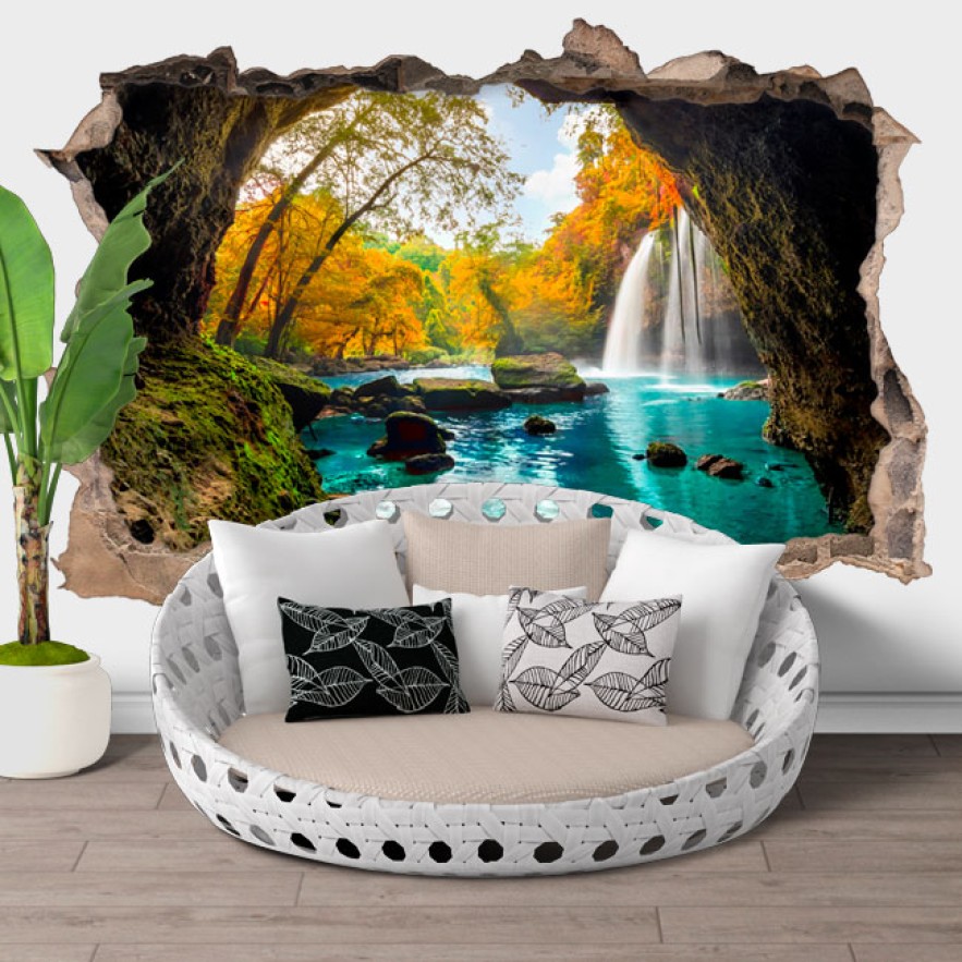Vinilos agujero 3d cascadas heo suwat tailandia