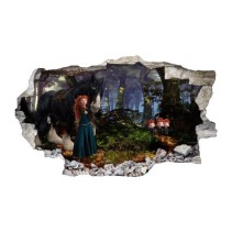 Vinilos decorativos agujero 3d disney brave