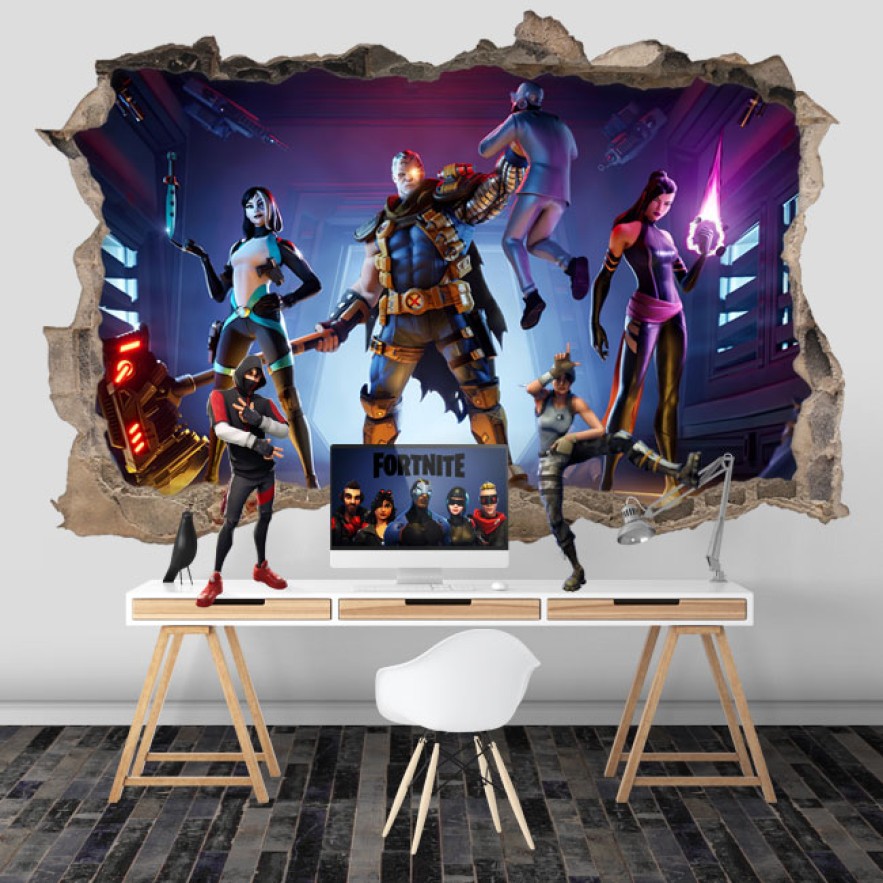 Vinilo agujero 3d fortnite x force