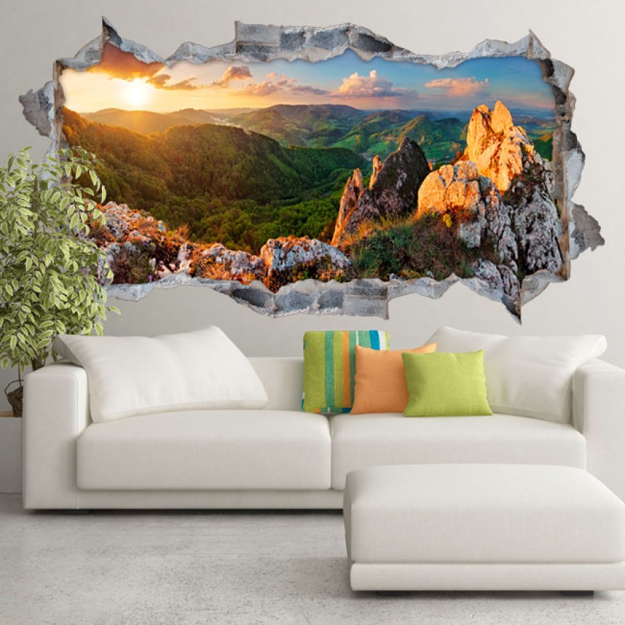 Vinilos agujero 3d rocky mountain eslovaquia
