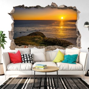 Vinilo agujero 3d atardecer palos verdes california Vinilo agujero 3d atardecer palos verdes california