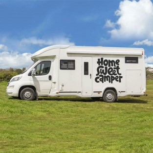 Vinilos decorativos autocaravanas texto home sweet camper Vinilos decorativos autocaravanas texto home sweet camper