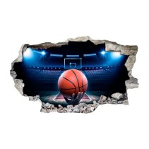 Vinilos agujero 3d mano baloncesto