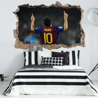 Vinilos agujero 3d barcelona lionel messi Vinilos agujero 3d barcelona lionel messi