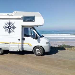 Vinilos decorativos para autocaravanas de rosa de los vientos