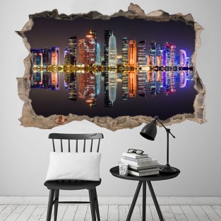 Vinilos agujero 3d doha catar de noche