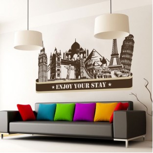 Vinilos ciudades enjoy your stay Vinilos ciudades enjoy your stay