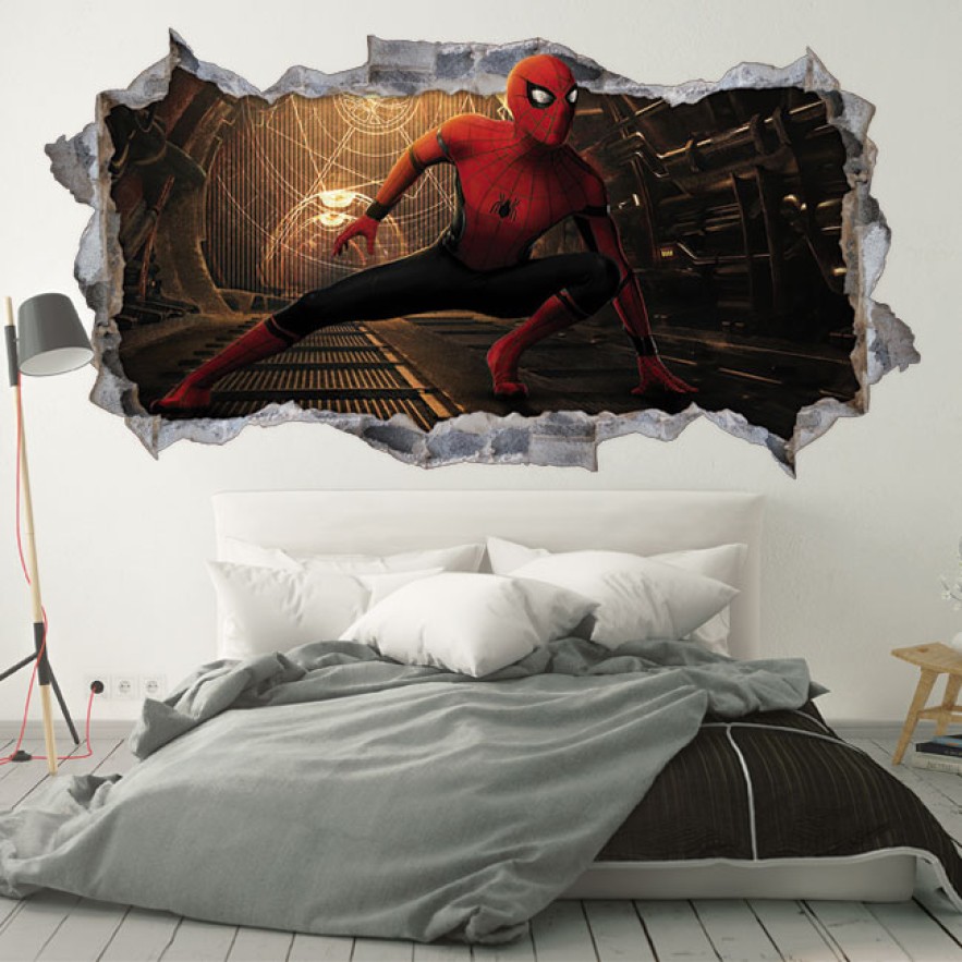 Vinilos agujeros 3d spider man no way home