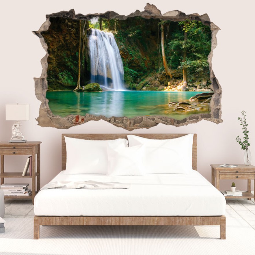 Vinilos agujero 3d cascadas de tailandia