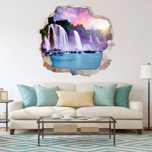 Vinilos agujero 3d cataratas ban gioc detian