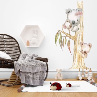 Vinilos decorativos infantiles koalas en acuarela