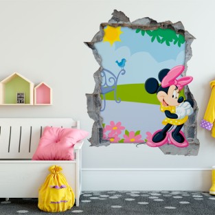 Vinilos agujero 3d infantil minnie mouse disney Vinilos agujero 3d infantil minnie mouse disney
