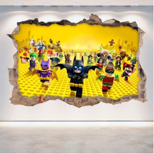 Vinilos agujero 3d batman lego Vinilos agujero 3d batman lego