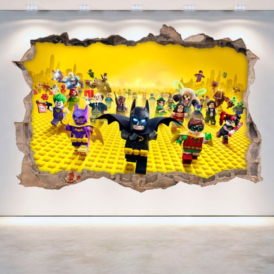 Vinilos agujero 3d batman lego