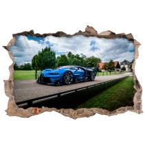 Vinilo decorativo agujero 3d bugatti vision gran turismo