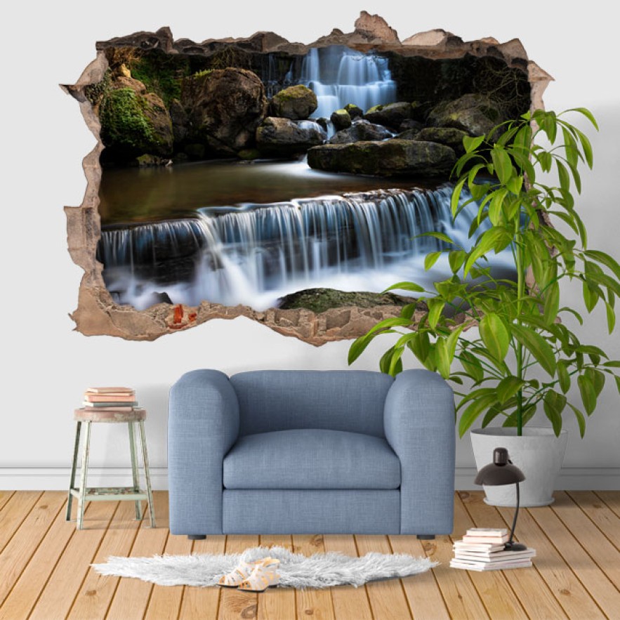 Vinilos agujero 3d cascada en fervença portugal