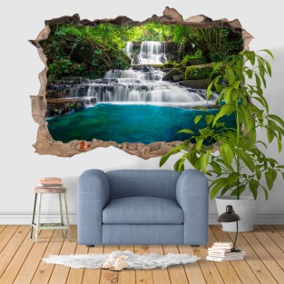 Vinilos agujeros 3d cascadas naturaleza