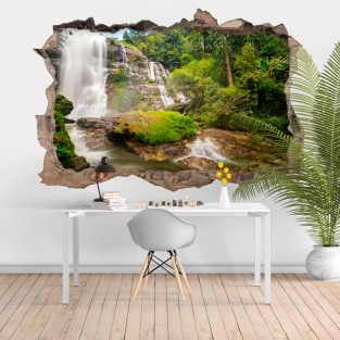 Vinilos agujeros 3d cascadas tailandia