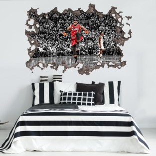 Vinilos agujero 3d lebron james miami heat nba Vinilos agujero 3d lebron james miami heat nba