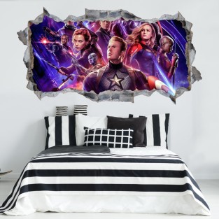 Vinilos decorativos agujero 3d los vengadores Vinilos decorativos agujero 3d los vengadores