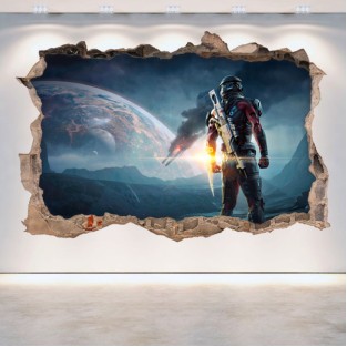 Vinilo agujero 3d mass effect andromeda