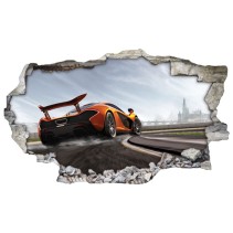 Vinilo decorativo agujero 3d mclaren p1 videojuego forza motorsport