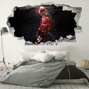 Vinilos agujero 3d mate michael jordan nba Vinilos agujero 3d mate michael jordan nba