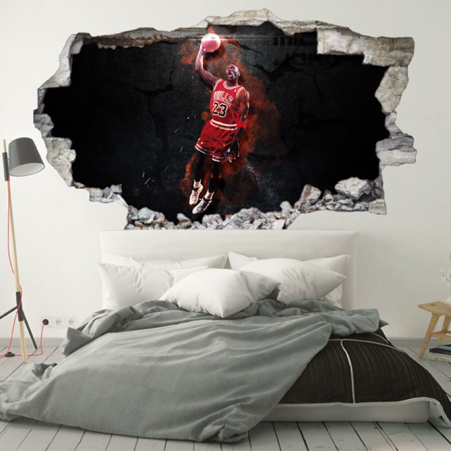 Vinilos agujero 3d mate michael jordan nba