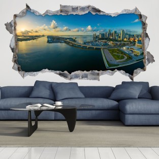 Vinilo agujero 3d horizonte miami florida Vinilo agujero 3d horizonte miami florida