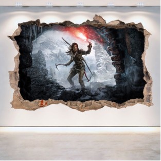 Vinilos agujero 3d rise of the tomb raider