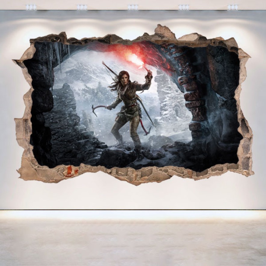 Vinilos agujero 3d rise of the tomb raider
