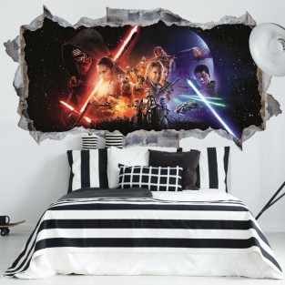 Vinilos agujero 3d star wars el último jedi Vinilos agujero 3d star wars el último jedi
