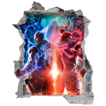 Vinilos decorativos agujero 3d videojuego tekken 7