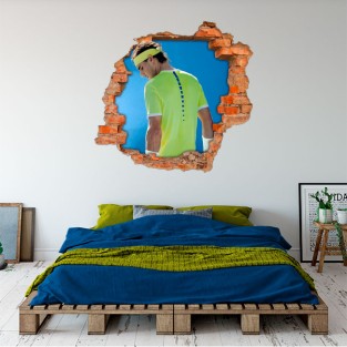 Vinilos agujero 3d tenis rafa nadal