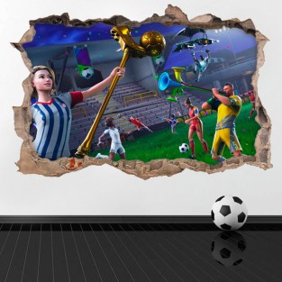 Vinilo agujero 3d videojuego fortnite world cup