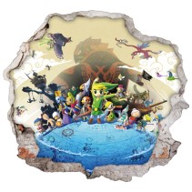 Vinilo decorativo agujero 3d the legend of zelda