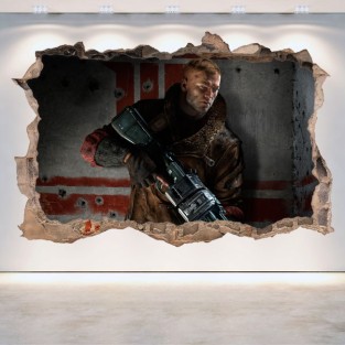 Vinilo agujero 3d videojuego wolfenstein the new order