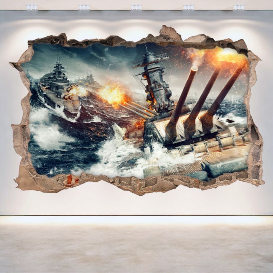 Vinilo agujero 3d world of warships