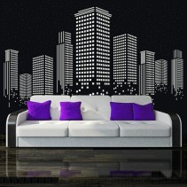 Vinilos decorativos metrópolis de noche