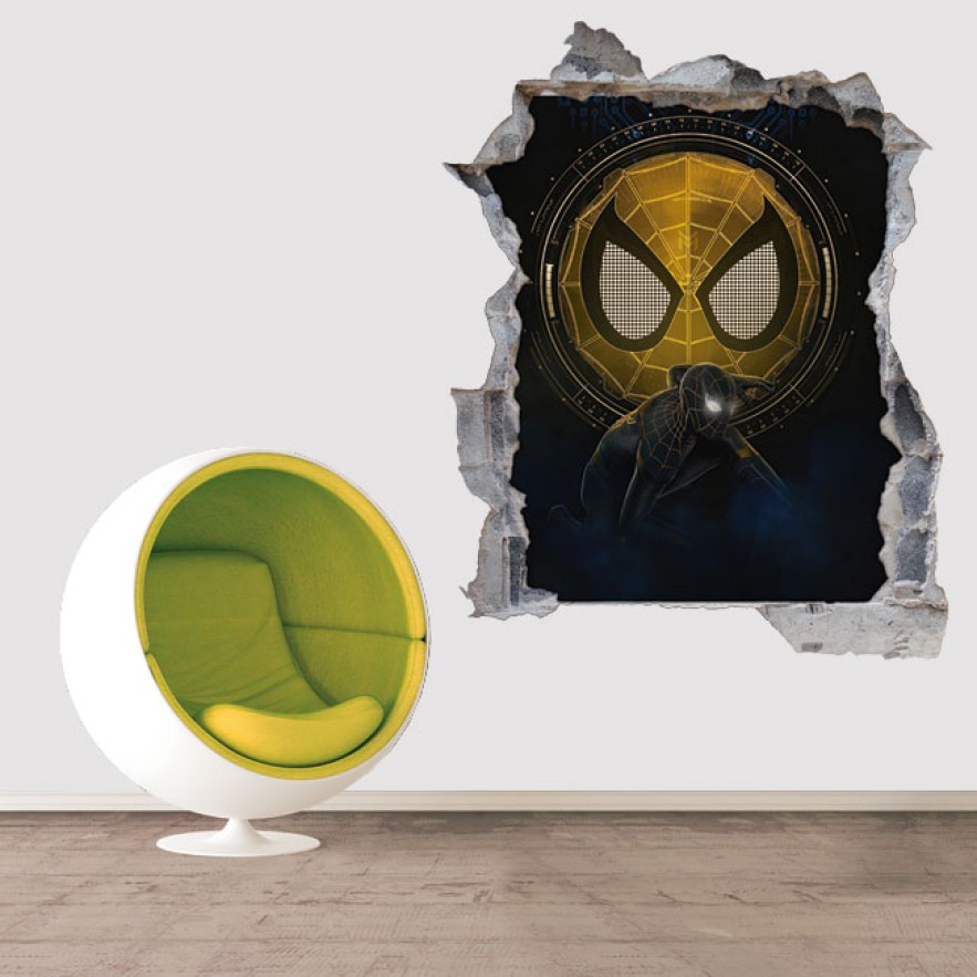 Vinilos infantiles agujeros 3d spider man no way home