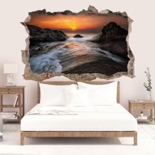 Vinilos agujero 3d amanecer en el mar negro Vinilos agujero 3d amanecer en el mar negro