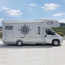 Vinilos y pegatinas autocaravanas rosa de los vientos