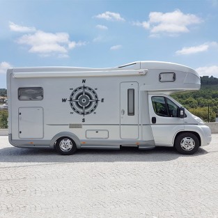 Vinilos y pegatinas autocaravanas rosa de los vientos Vinilos y pegatinas autocaravanas rosa de los vientos