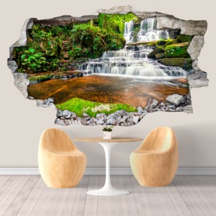 Vinilos agujeros 3d cascadas de tailandia