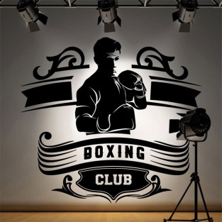 Vinilos deportivos club de boxeo silueta hombre